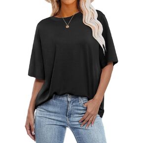ANRABESS Womens Oversized T Shirts Short Sleeve Crewneck Tops Casual Loose Basic Tee Shirts 2024 Summer Trendy Outfits