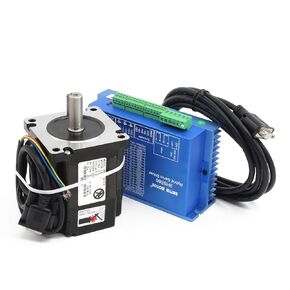 CNCTOPBAOS 4Nm Nema34 4.5N.m Closed Loop Servo Stepper Motor 4.5Nm 82mm 6A+2 Phase Hybrid 2HSS86 Servo Driver+3M Encoder Extension Wire CNC Controller Kit for CNC Router Engraving Milling Machine