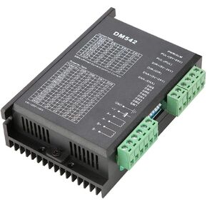 DM542 2 Phase Stepper Motor Driver, DC 18-48V 57/86 Series Stepping Motor Driver Peak 4.2A Medium Low Speed Drive 4 Wire / 8 Wire Two-Phase Stepper Motor