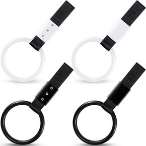 4 Pieces Rings Car Hand Straps Decorative Warning Rings Round Shaped Japanese Subway Handles Rear Bumper Warning Rings for Car Warning Interior Exterior Decor