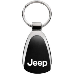 Au-tomotive Gold, Inc. Tear Drop Key Chain for Jeep (Black)