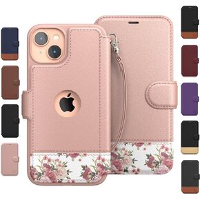 LUPA Legacy iPhone 14 Wallet Case for Women and Men, Case with Card Holder [Slim & Protective] for Apple 14 (6.1"), Leather i-Phone Cover, Phone Case, Black