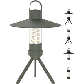 LED Lantern, Rechargeable Flashlight, Camping Lantern, 3 Lighting Modes, Dustproof and Splashproof, Suitable for Outdoors, Solo Camping, Fishing, and Vehicle Mounting (Green)