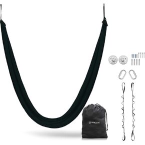 UpCircleSeven Aerial Yoga Hammock - Aerial Silk Swing Kit - Ceiling Mount Accessories & eBook - Sensory Swing - Antigravity Ceiling Hanging Yoga Sling - Inversion Hammock for Beginners & Advanced in Kuwait