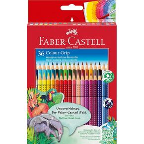 Faber-Castell COLOUR GRIP WATER-SOLUBLE PENCIL BOX 36, multicoloured, 17,5cm, F112442