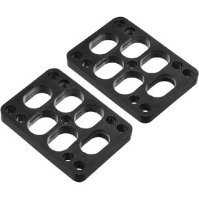 PATIKIL 3/8" Skateboard Riser Pads, 2 Pack PU 3x2 Skateboard Riser Pads Angled Wedge Shock Pads for Skateboard Truck, Black