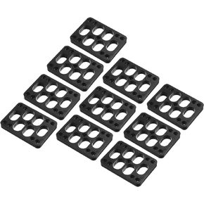 PATIKIL 3/8"(9mm) Skateboard Riser Pads, 10 Pcs Plastic Skateboard Riser Pads Angled Wedge Shock Pads for Skateboard Truck, Black