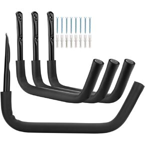 Kayak Storage Hook, Heavy Duty Steel Kayak Storage Rack, Wall Mount Garage Hanger for Ladder, Canoe, Surfboard, Paddle Board