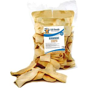 Natural Rawhide Chips for Dogs – Smoked Flavor, 5 Pounds – Quality, Natural Dog Chews