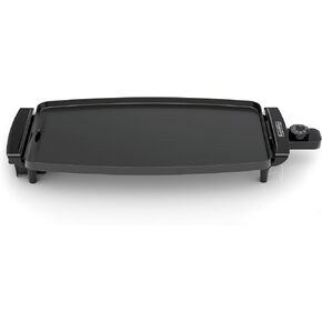 BLACK + DECKER Griddle, GD1810BC, Countertop Griddle Appliance, 1440W, 120V, Black, Iron, 8-serving, Nonstick, Adjustable Temperature Control, Removable Drip Tray, Cool Touch Handles