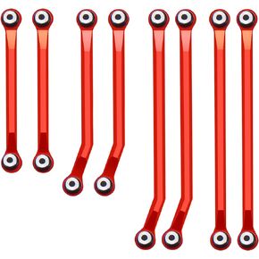 RCHUBAM RC Heightened Links Set Stainless Steel Chassis Link Rod End Kit for TRX4M K10 1/18 RC Crawler Car Upgrade Parts (Black)