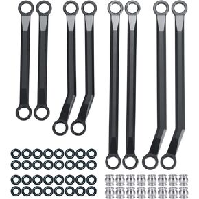 RCLIONS Higher Extra Clearance Links Set Linkage for TRX4M Upgrades 1/18th RC Crawler Car Parts (Red)
