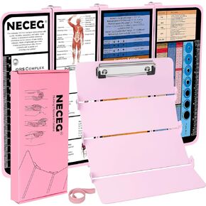 Nursing Clipboard Foldable-4 Layers Aluminum Folding Nurse Clip Boards Pocket Size with Nursing Medical Edition Cheat Sheets for Nurses Students and Doctors(Mint)