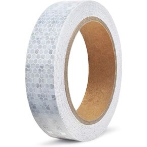 30ft X 1" Reflective Safety Tape Honeycomb Red/White for Trailers 1 Inch - Reflector Conspicuity Caution Warning Sticker Stickers High Intensity Waterproof