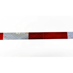 V59 Reflective Tape - 6" Red 6" White Reflector Tape - 2" x 10' Roll - DOT-C2 and SAE Certified Heavy Duty Reflective Stickers- High Reflective Tape for Cars, Trucks,Trailers