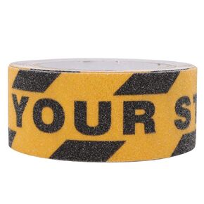 Anti Slip Tape, 2 Inch x 500Inch Watch Your Step Non Slip Tape Floor Stair Step Anti Slip Abrasive Safety PVC Tape Steps Caution Dangerous Zonesfor Indoor and Outdoor Use (Yellow and Black)