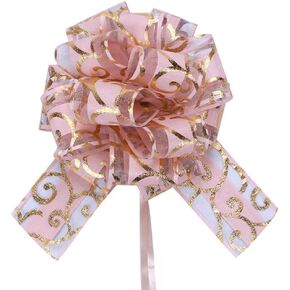 6pcs pul Bows,Pull Bow Gift Wrapping,6inch Pull Bow Present Wrapping Pull Bow with Ribbon for Christmas Wedding Baskets Valentine's Day Bows (Black)
