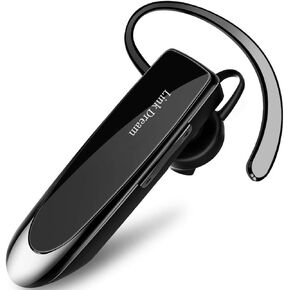 Link Dream Bluetooth Earpiece for Cell Phones Wireless V5.0 Hands Free Headset Noise Canceling Mic 24Hrs Talking 1440Hrs Standby Compatible with Mobile Phone Tablet Laptop for Work from Home Driver