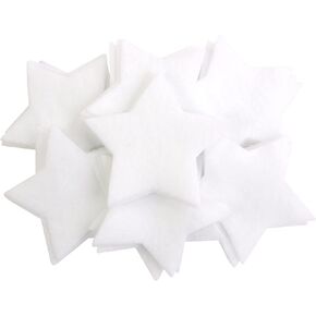 1 Inch 140pc Stiff Felt Stars (White)