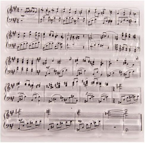 ليندا كرافت قطعة واحدة من طوابع خلفية نوتة الموسيقى الواضحة لصنع البطاقات والديكور وسجلات القصاصات بنفسك in Kuwait