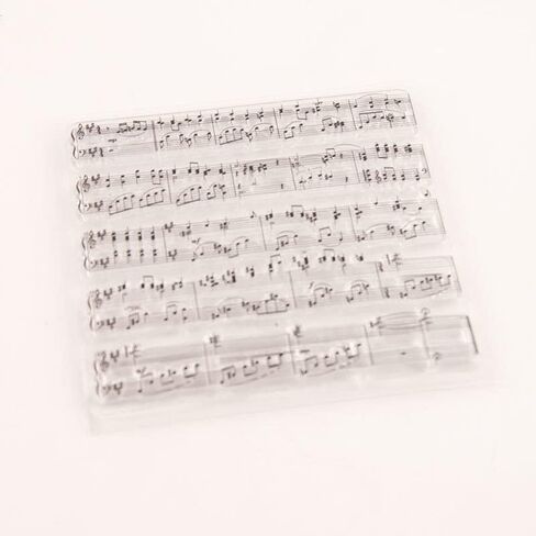 ليندا كرافت قطعة واحدة من طوابع خلفية نوتة الموسيقى الواضحة لصنع البطاقات والديكور وسجلات القصاصات بنفسك in Kuwait