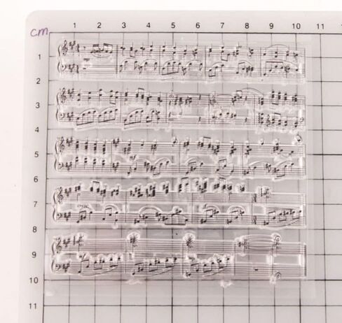 ليندا كرافت قطعة واحدة من طوابع خلفية نوتة الموسيقى الواضحة لصنع البطاقات والديكور وسجلات القصاصات بنفسك in Kuwait