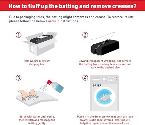 داكرون تنجيد الضرب دور علوي سميك 1.5 أوقية 1 ياردة 36 بوصة واسعة وسادة الأريكة البوليستر التفاف in Kuwait