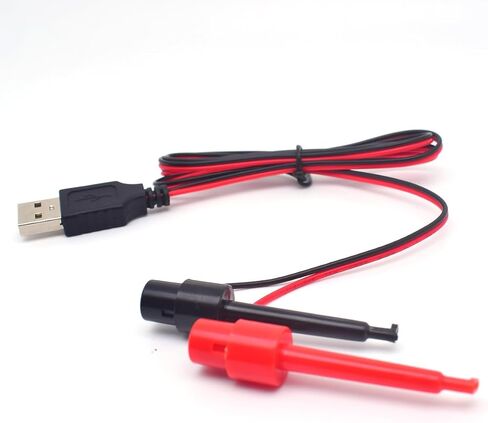 22AWG USB Male Test Leads Connector to Hook Cable 1M/3.3FT,USB 2.0 Male to Test Hook Test 5V 3A Cable for Testing Circuit,Electronic Testing (Red & Black) in Saudi Arabia