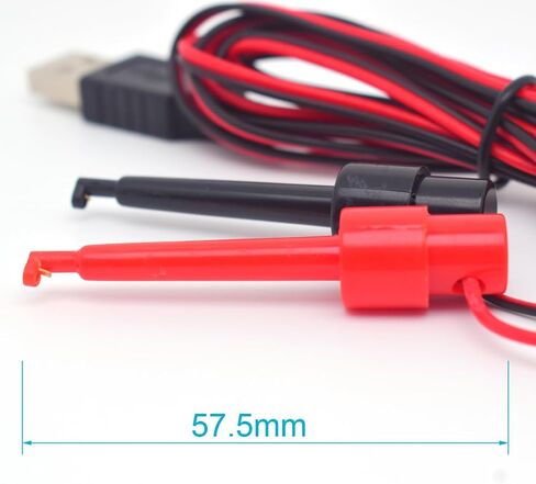 22AWG USB Male Test Leads Connector to Hook Cable 1M/3.3FT,USB 2.0 Male to Test Hook Test 5V 3A Cable for Testing Circuit,Electronic Testing (Red & Black) in Saudi Arabia
