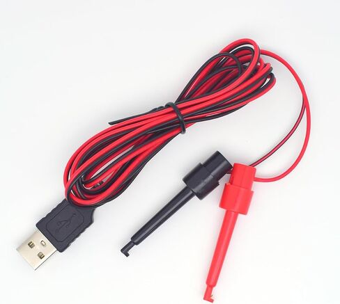 22AWG USB Male Test Leads Connector to Hook Cable 1M/3.3FT,USB 2.0 Male to Test Hook Test 5V 3A Cable for Testing Circuit,Electronic Testing (Red & Black) in Saudi Arabia