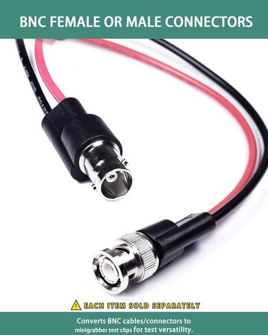 يؤدي اختبار BNC، BNC (ذكر) إلى مشبك اختبار Mini Grabber، كابل اختبار الرصاص للمقياس المتعدد، تصنيف تيار 5A، حزمة واحدة in Kuwait