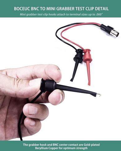 يؤدي اختبار BNC، BNC (ذكر) إلى مشبك اختبار Mini Grabber، كابل اختبار الرصاص للمقياس المتعدد، تصنيف تيار 5A، حزمة واحدة in Kuwait