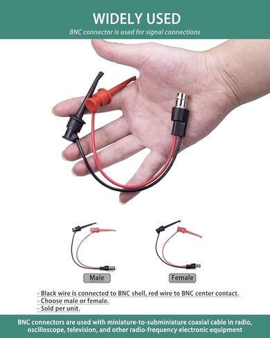 يؤدي اختبار BNC، BNC (ذكر) إلى مشبك اختبار Mini Grabber، كابل اختبار الرصاص للمقياس المتعدد، تصنيف تيار 5A، حزمة واحدة in Kuwait