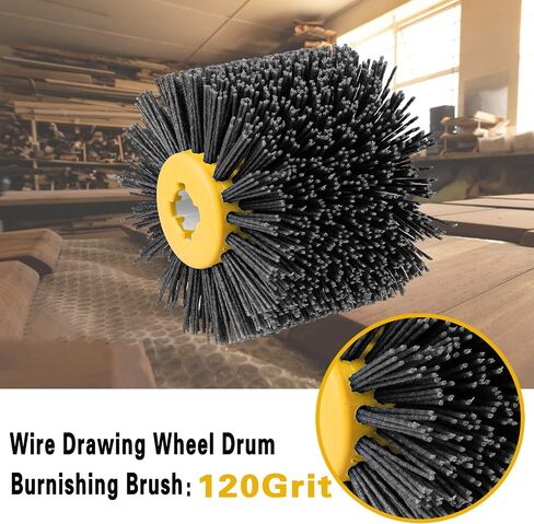 Shinboc 4.7 x 4 Inch Surface Conditioning Tool, 60 Grit Nylon Drawing Wheel | Burnishing Polishing Drum for Wood Metal Paint Rust Oxidation Removal in Saudi Arabia