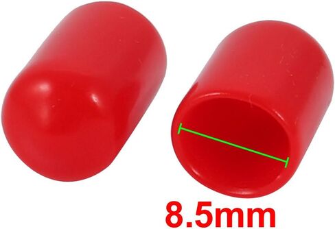 20 قطعة من Uxcell 8.5 مم غطاء طرفي من الفينيل PVC بقطر داخلي ومسمار لولبي أحمر in Kuwait
