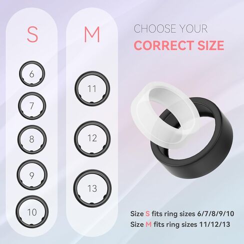 غطاء حلقة من السيليكون متوافق مع واقي حلقة Oura، جراب مرن لـ Oura Ring Gen 3 للتمرين - واقي حلقة للتمرين 3 قطع (أسود*3، S لـ 678910) in Saudi Arabia