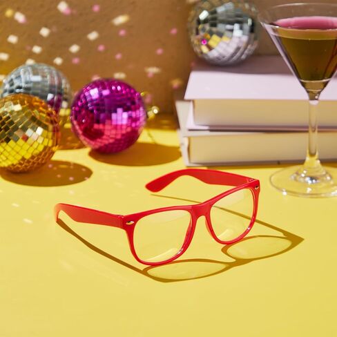 JOYIN Retro Nerd Costume Accessories Glasses with Clear Lenses Nerd Fake Glasses Costume Props for Men Women Costume Party in Saudi Arabia