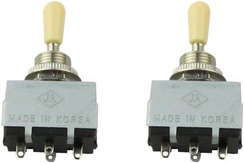 Musiclily Metric 3 طرق مغلقة لاقط الجيتار مفتاح تبديل لاستبدال الجيتار الكهربائي على طراز Epiphone Les Paul، طرف أسود (حزمة من 2) in Saudi Arabia