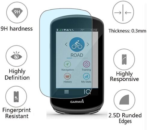 واقي شاشة وغطاء حافظة من السيليكون لجهاز Garmin Edge 1030/1030 Plus Gps (3+1pack)، طبقة من الزجاج المقسى مضادة للخدش عالية الوضوح وتغطية كاملة شفافة in Saudi Arabia