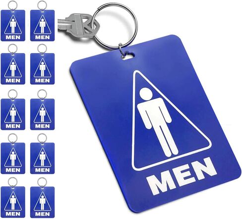 Lucky Line - Men's Restroom Pass Key Tag, Plastic with Split Key Ring Keychain Identifier for Restaurant, Office, Gas Station, 1 Per Pack (53101) LARGE in Saudi Arabia