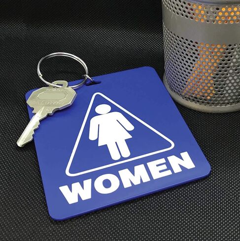 Lucky Line - Men's Restroom Pass Key Tag, Plastic with Split Key Ring Keychain Identifier for Restaurant, Office, Gas Station, 1 Per Pack (53101) LARGE in Saudi Arabia