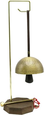 KEESOON- Sound Meditation Instruments Meditation Instruments Meditation Bell Hammer Made of Natural Bull Horn for Unparalleled Sound Healing and Anxiety with Soothing Echo that Lasts 30 Seconds in Kuwait