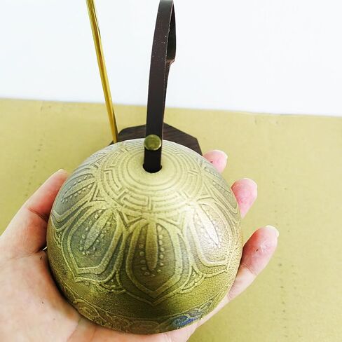 KEESOON- Sound Meditation Instruments Meditation Instruments Meditation Bell Hammer Made of Natural Bull Horn for Unparalleled Sound Healing and Anxiety with Soothing Echo that Lasts 30 Seconds in Kuwait