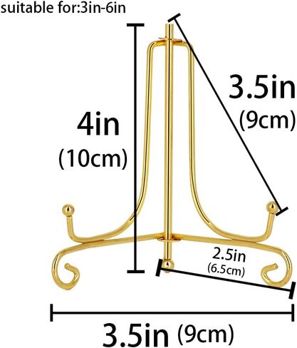 LIONWEI LIONWELI 4 Inch Black Iron Plate Stand Holder Easel Display Stand for Plate?Picture?Photo and More,4 pcs. in Saudi Arabia