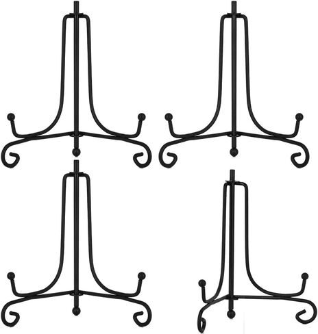LIONWEI LIONWELI 4 Inch Black Iron Plate Stand Holder Easel Display Stand for Plate?Picture?Photo and More,4 pcs. in Kuwait