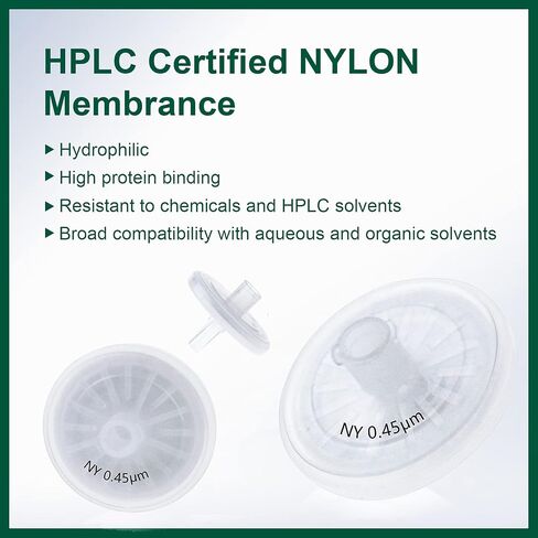 Welded Syringe Filters, Pack of 20, [Nylon Membrane] Diameter 25mm Pore Size 0.22μm, Non Sterile Filtration by Labfil in Kuwait