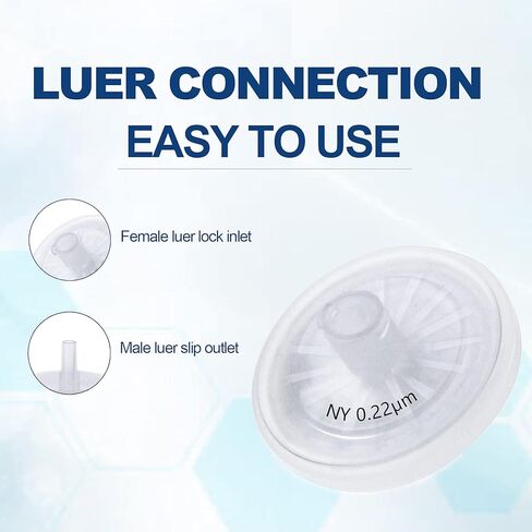 Welded Syringe Filters, Pack of 20, [Nylon Membrane] Diameter 25mm Pore Size 0.22μm, Non Sterile Filtration by Labfil in Kuwait
