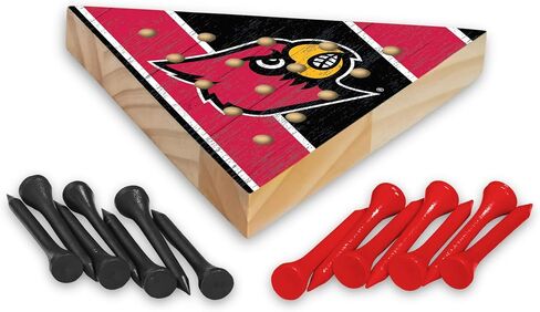 Rico Industries NCAA Peg Pyramid Game 4.5" x 4" Wooden Travel Sized Pyramid Game - Toy Peg Games - Triangle - Family Fun in Saudi Arabia