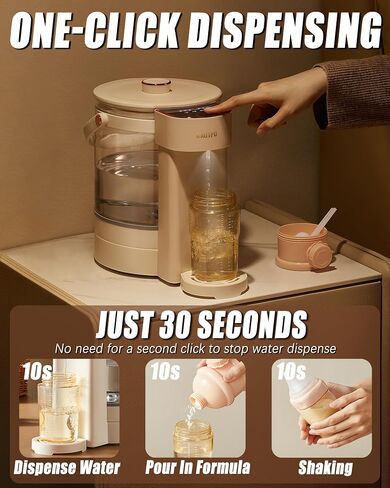 Baby Instant Water Warmer,1~12 OZ Options & 100 Temperatures Options, Detachable Glass Tank 2.5L(84oz), Baby Warm Water Dispenser for Baby Formula, More Scientific and Easy Formula Feeding in Saudi Arabia