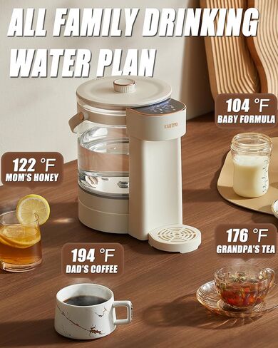 Baby Instant Water Warmer,1~12 OZ Options & 100 Temperatures Options, Detachable Glass Tank 2.5L(84oz), Baby Warm Water Dispenser for Baby Formula, More Scientific and Easy Formula Feeding in Saudi Arabia